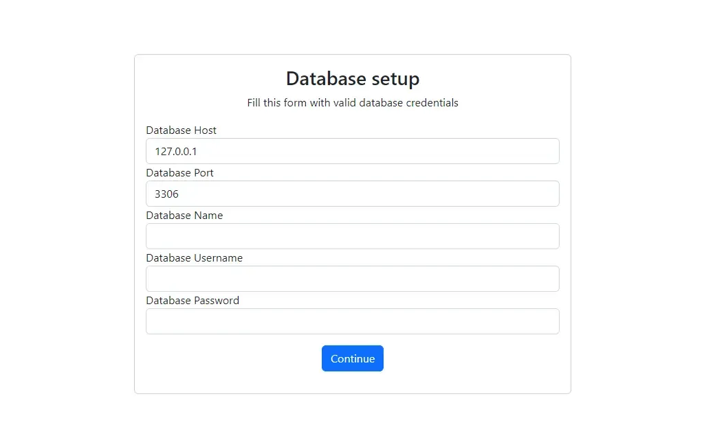 Database Setup