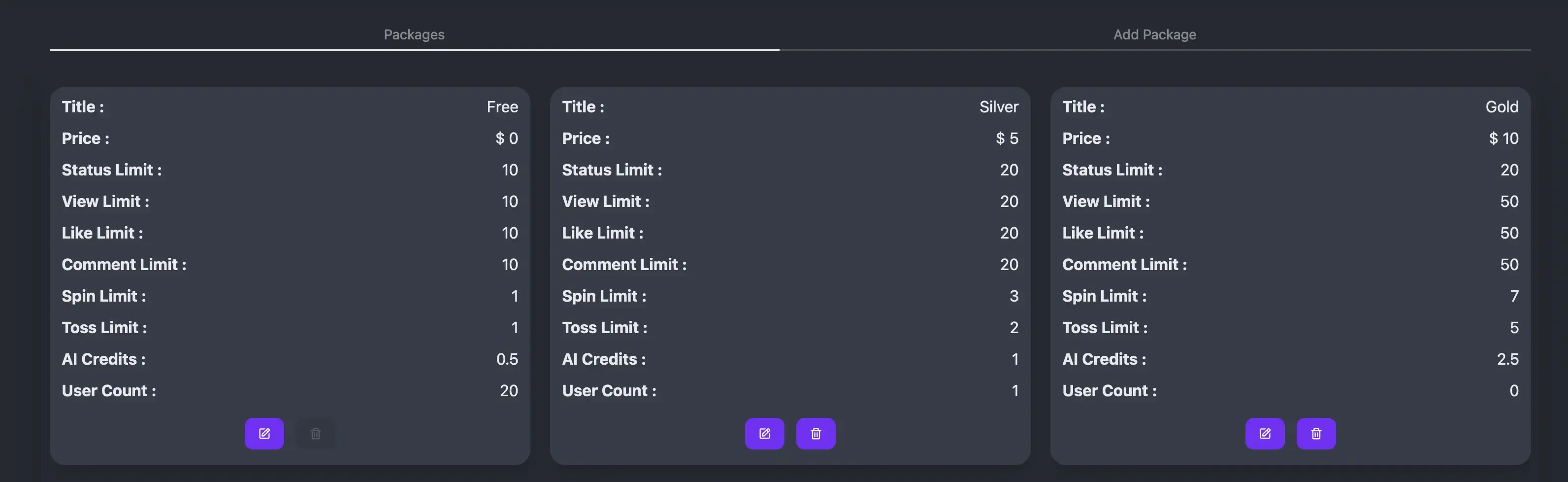 Manage Package