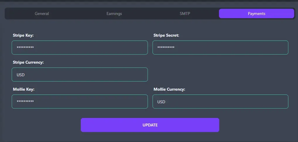 Payment Settings