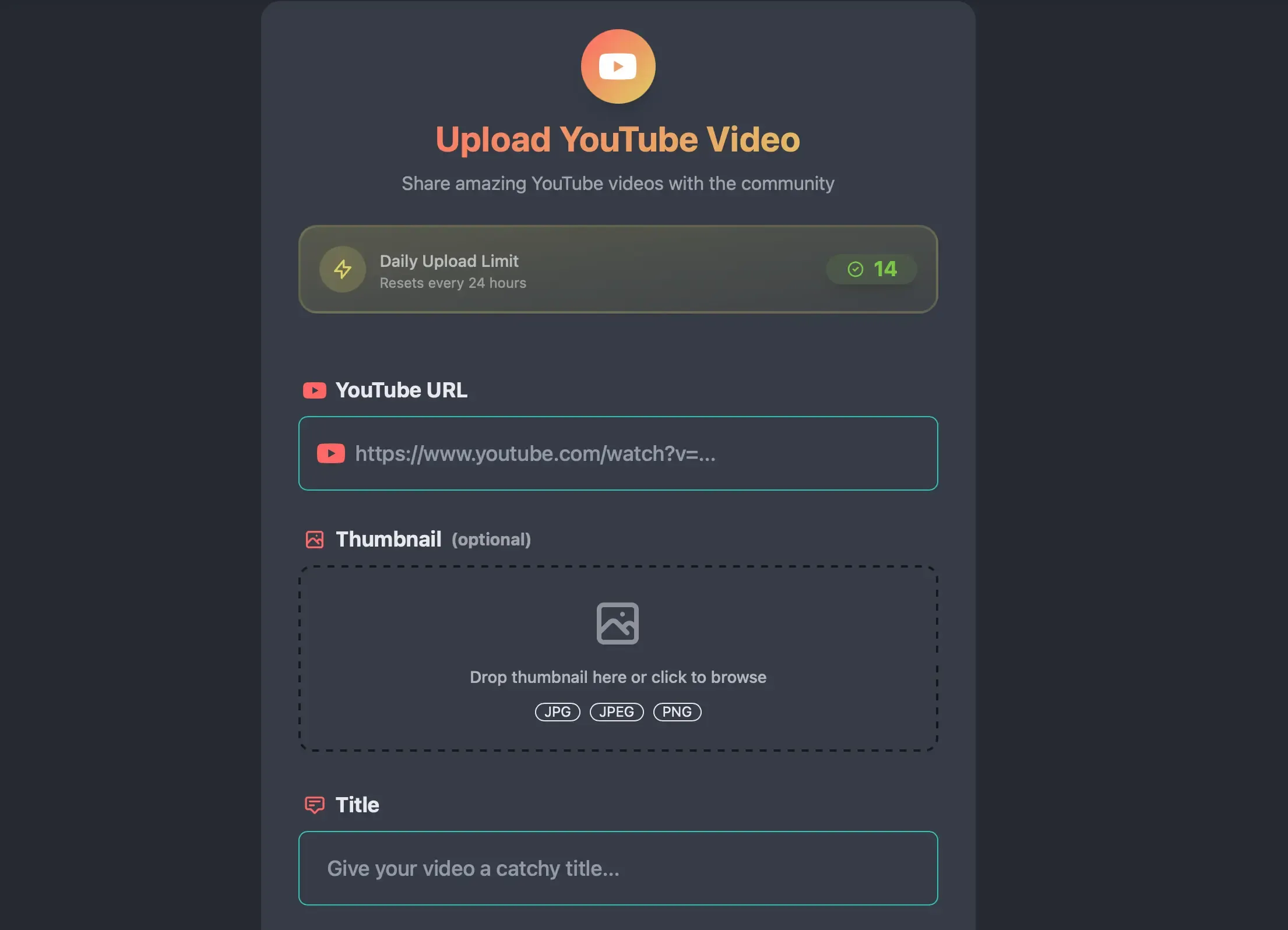Upload Youtube