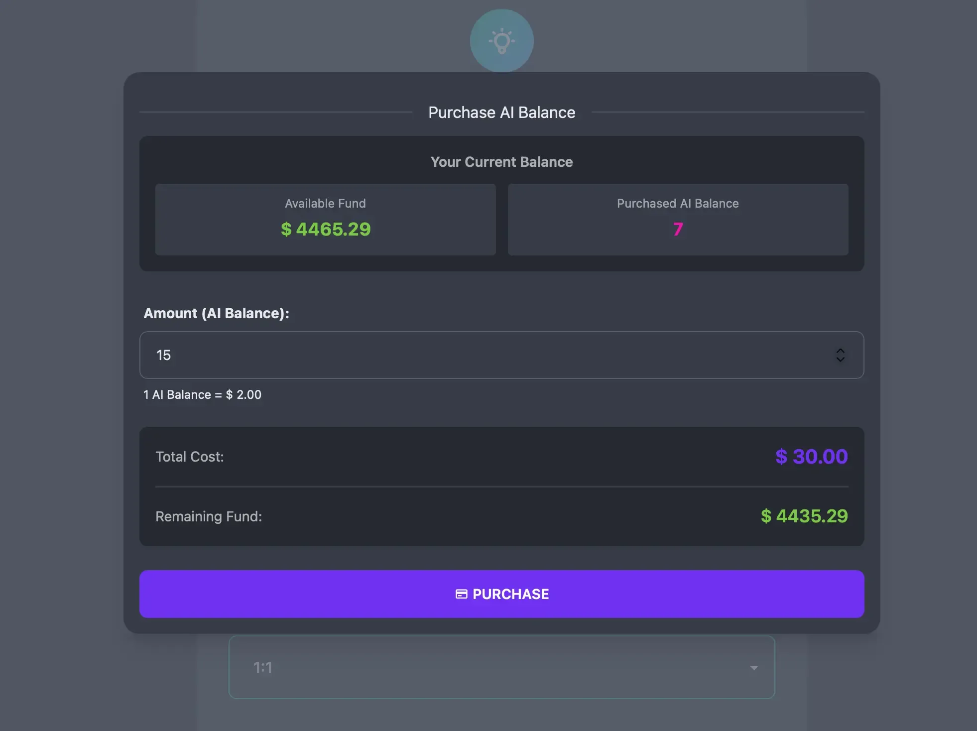 Purchase AI Balance